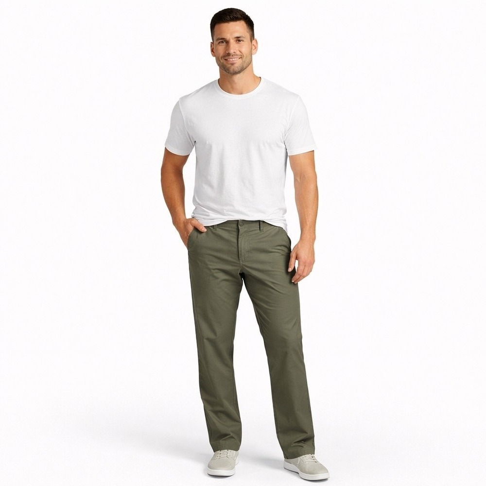 Hurley Nike Dri-FIT Slim Chino Pants Olive Green Mens 34x30 AO1747